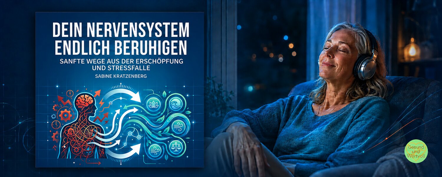 Hörbuch-Titelbild: Dein Nervensystem endlich beruhigen – Sanfte Wege aus der Erschöpfung und Stressfalle